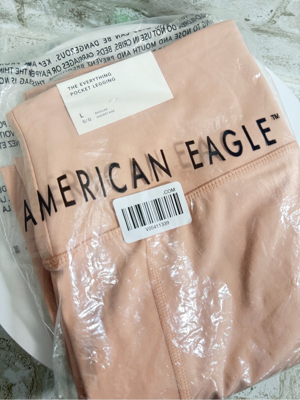 American Eagle Outfitters The Everything Pocket Leggings Size Large Blush Pink